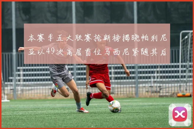 本赛季五大联赛抢断榜揭晓帕利尼亚以49次高居首位马西尼紧随其后